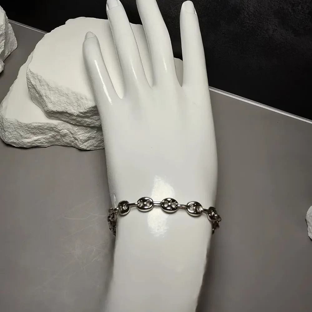 925 Sterling Silver 6.2mm Puffed Mariner Bracelet - 8 Inch, 8g